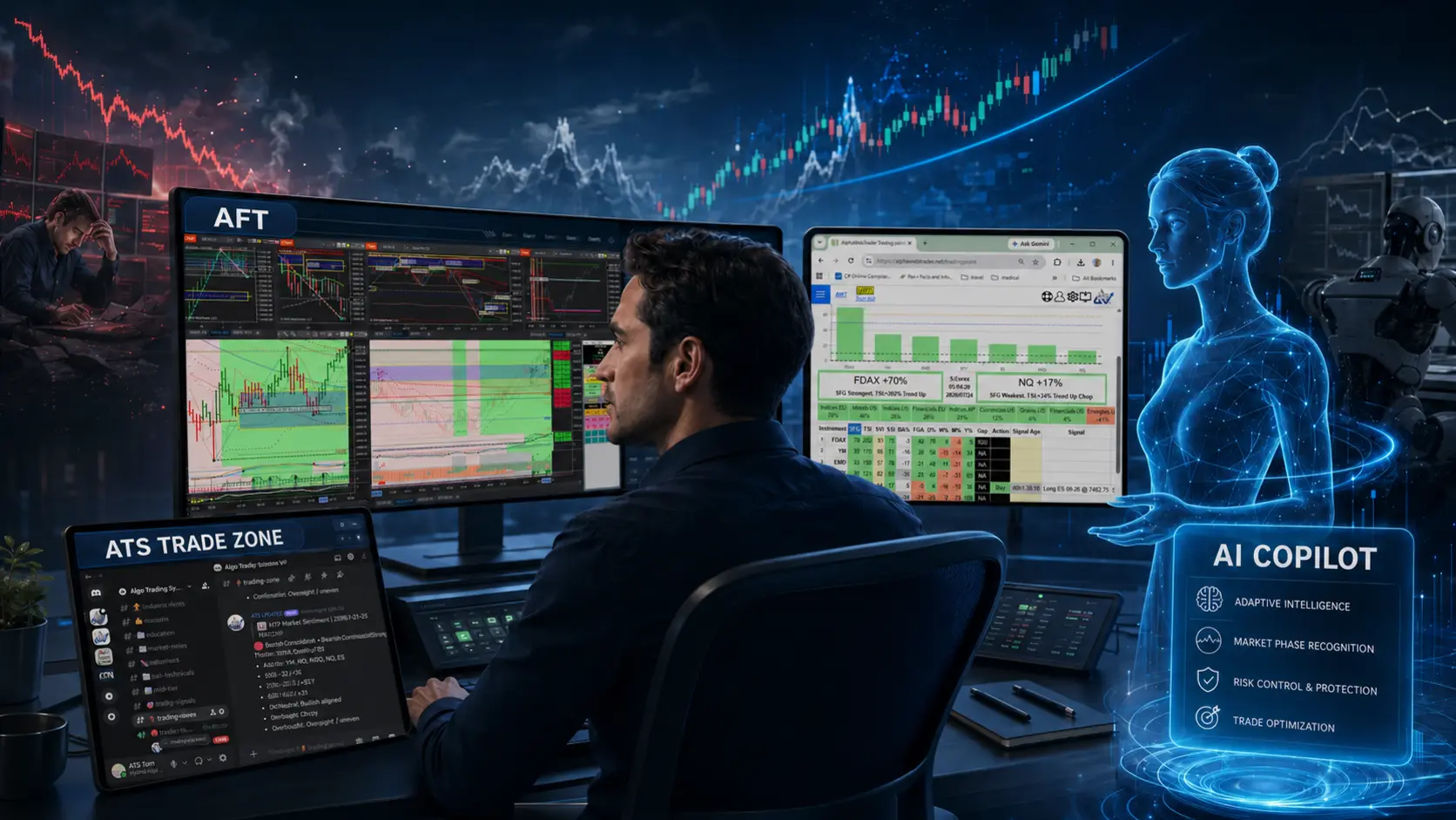 ATS Hybrid Algo Trading combining human judgment, trading technology and AI assistance