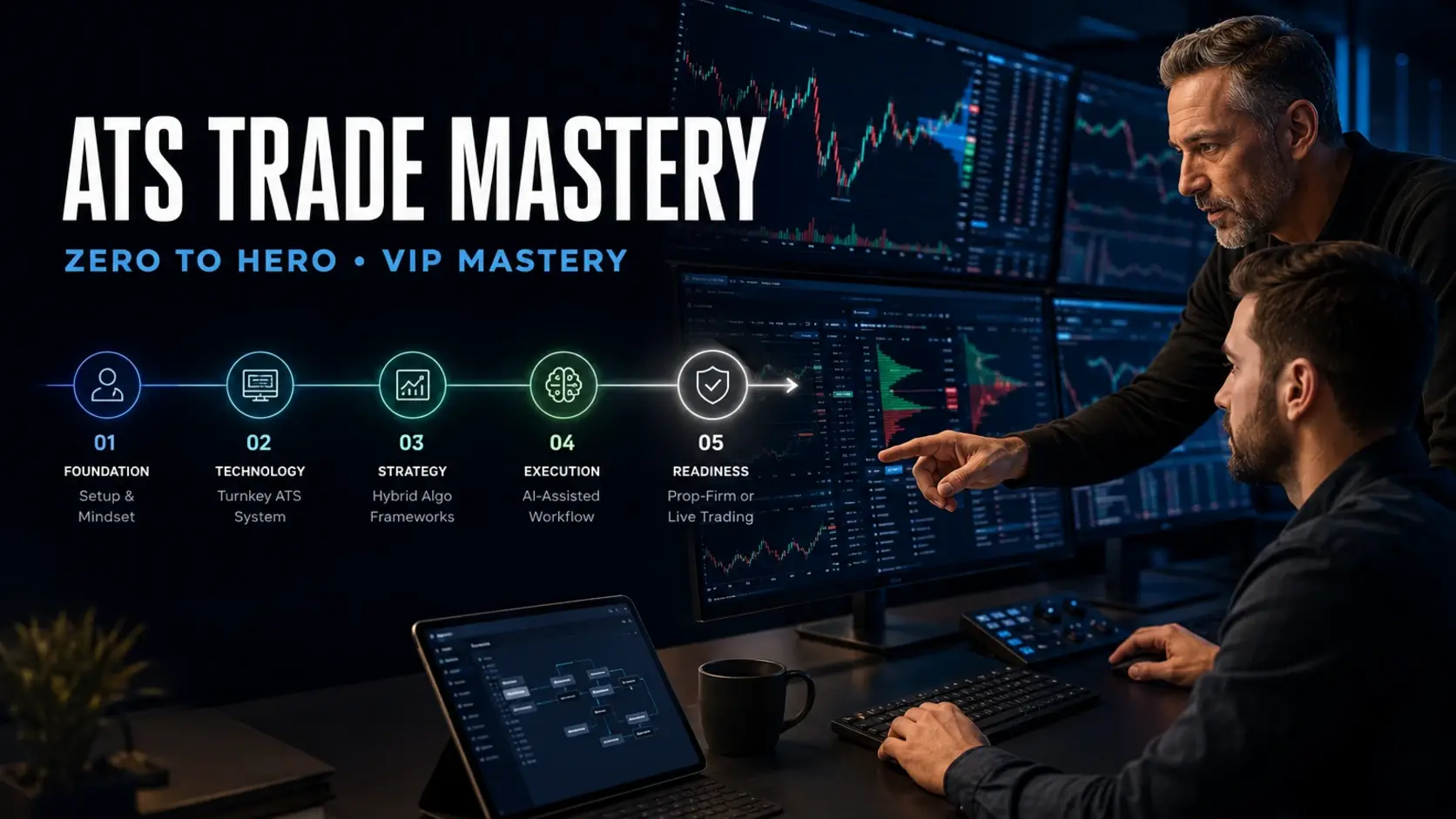 ATS Trade Mastery pathways from Fast Track Zero to Hero to VIP Mastery
