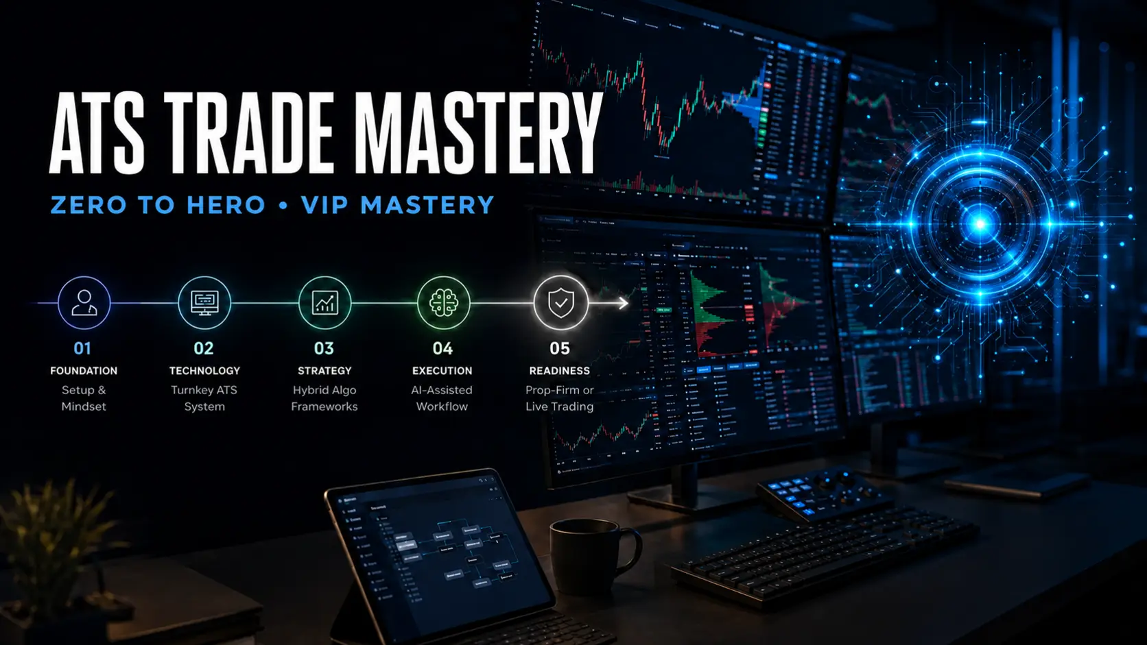 ATS Trade Mastery pathway from Fast Track Zero to Hero through VIP Mastery